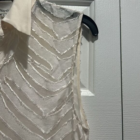 3.1 Phillip Lim Off White Silk Top, Size 0 - Picture 6 of 14